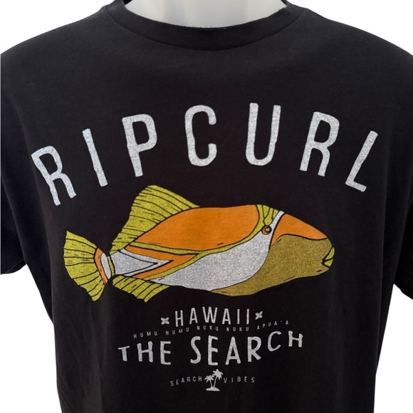 RIP CURL “The Search” Fish Tropical Surf Tee Shirt Men L Large Standard Fit - Picture 2 of 6